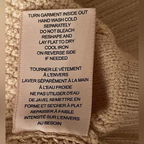 Philosophy Sweater Large Beige Cable Net NWT - Picture 10 of 14